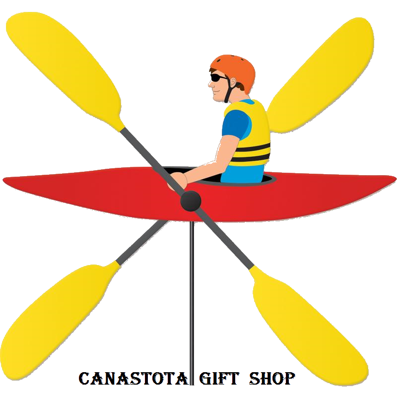 ​21802 Kayak : Whirligig Size: 24.5 in. X 10.5 in.  diameter: 30 in. upc #630104218027
