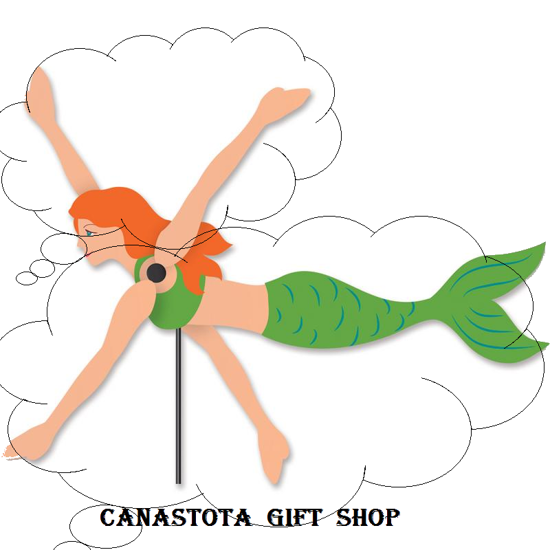 ​21808 Mermaid: Whirligig Size: 29 in. X 11  in.          diameter: 30 in. upc #630104218089 