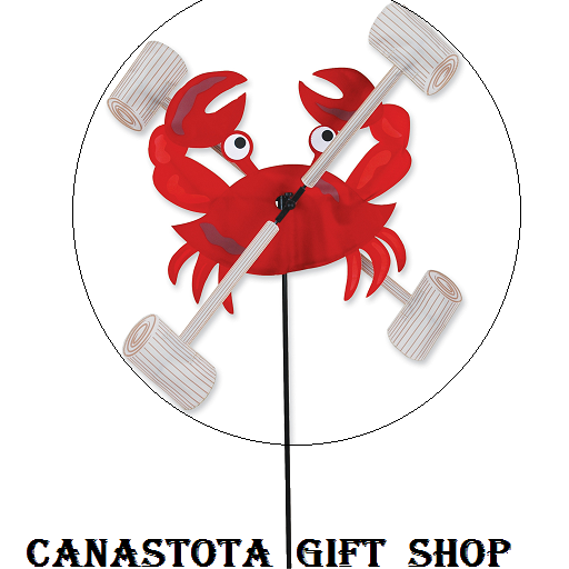 21824 18" Crab: Whirligig  Size: 18 in. X 16.75 in.        diameters: 29 in  upc #630104218249