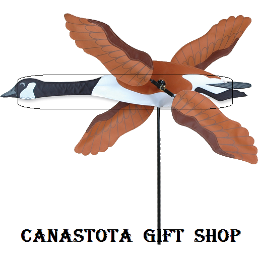 21828 Canada Goose: Whirligig Size: 28 in.X 7.5 in.        diameter: 25.25 in. upc #630104218287