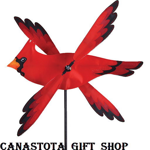 21838 Cardinal : Whirligig Size: 17 in. X 6.75 in.        diameter: 20 in. upc #630104218386