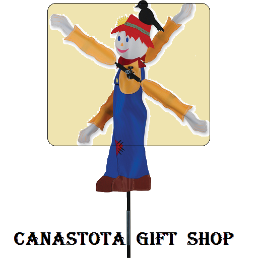 21851 20" Scarecrow: Whirligig Size: 6.5 in.X 20 in.        diameter: 18 in. upc #630104218515