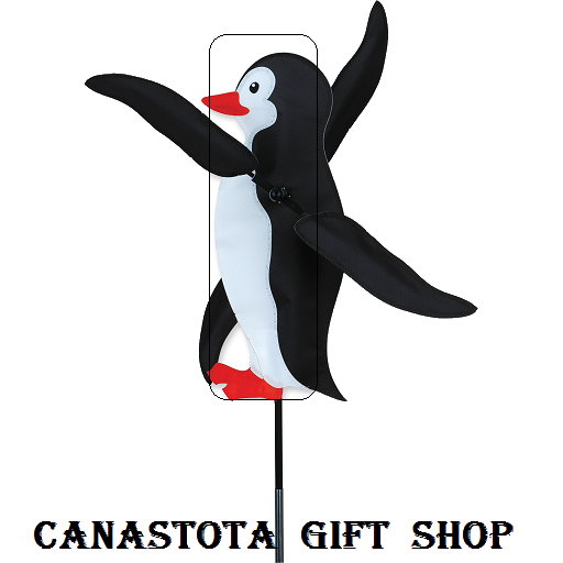 21855 23" Penguin: Whirligig Size: 7 in.X 16.5 in.        diameter: 20 in. upc #630104218553