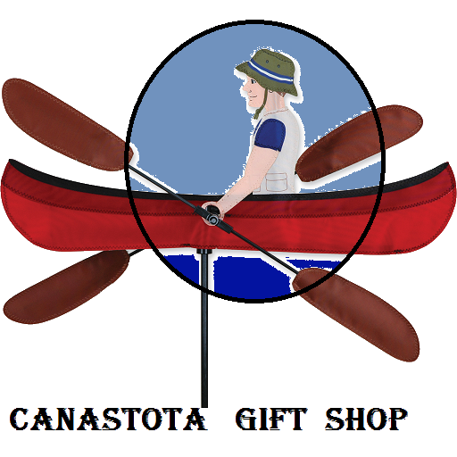 21877  20" Canoe : Whirligig Size: 19.5 in. X in. X 8.75 in. diameter: 19.5 in. upc #630104218775