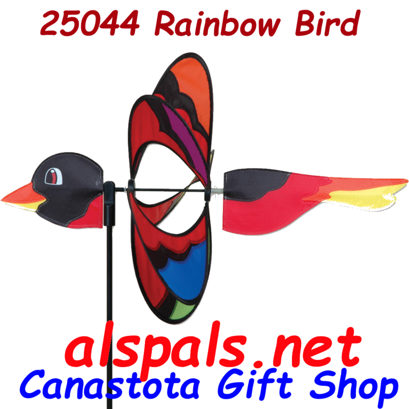 # 25044 : Rainbow Bird  Petite & Whirly Wing Spinner  upc#  630104250447