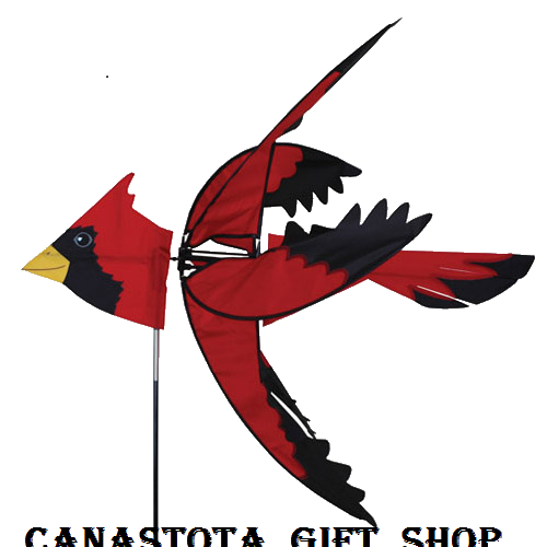 # 25121 : 37" North American Cardinal   Bird Spinners upc# 630104251215