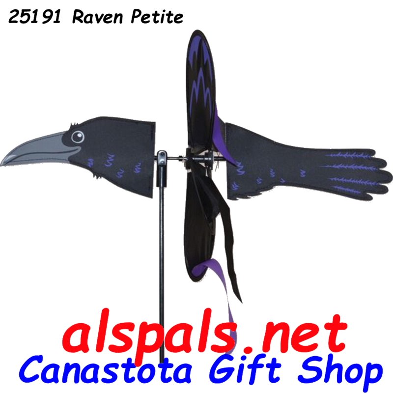 # 25191:  Raven Petite & Whirly Wing Spinner   upc# 630104251918 19" by 12.75" ​ ​