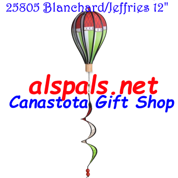 25805 Blanchard/Jeffries  Hot Air Balloon upc# 630104258047 12 inch diameter 20 inch Twister Tail