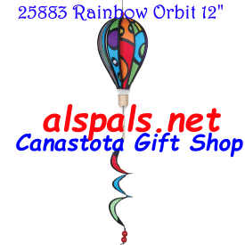 # 25881 : Rainbow  Hot Air Balloon upc# 63010425881 12 inch diameter 20 inch Twister Tail