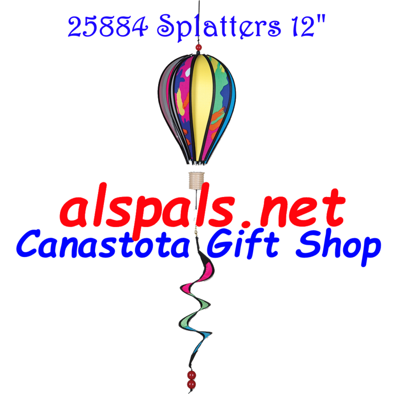 # 25884 : Splatters  Hot Air Balloon upc# 63010425849 12 inch diameter 20inch Twister Tail