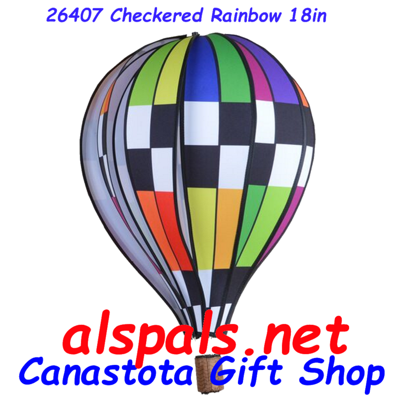 # 24407: Checkered Rainbow  Hot Air Balloon upc# 630104264079 18 inch diameter