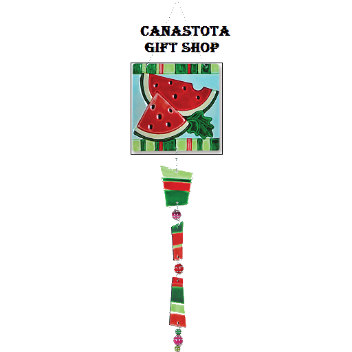 # 81124 : Watermelon  Glass Sun Catchers  upc #  63010481124