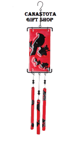 # 81161 : Cardinal  Silhouette Glass Chimes  upc #  63010481161